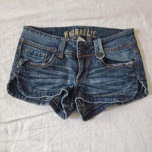 Hydraulic Size 3/4 Mini Jean Shorts Y2k
